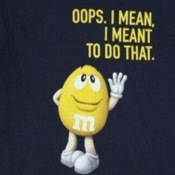 M&M World childs Yellow M&M Short Sleeve T-shirt-Blue-Size 4T-GUC - Picture 2 of 4